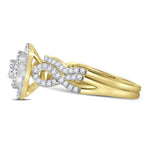 14kt Yellow Gold Round Diamond Bridal Wedding Ring Band Set 1 Cttw