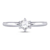 14kt White Gold Womens Round Diamond Solitaire Bridal Wedding Engagement Ring 1/2 Cttw