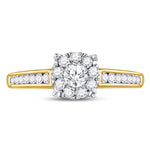 14kt Yellow Gold Round Diamond Solitaire Bridal Wedding Engagement Ring 1/2 Cttw