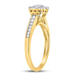 14kt Yellow Gold Round Diamond Solitaire Bridal Wedding Engagement Ring 1/2 Cttw