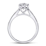 14kt White Gold Round Diamond Solitaire Bridal Wedding Engagement Ring 1/2 Cttw