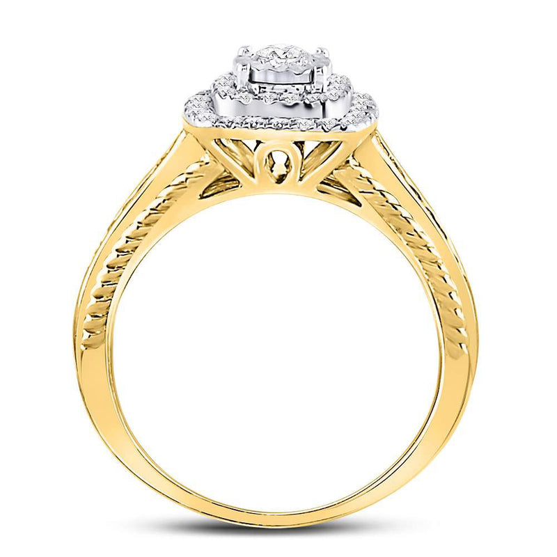 14kt Yellow Gold Round Diamond Solitaire Bridal Wedding Engagement Ring 1/2 Cttw