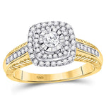 14kt Yellow Gold Round Diamond Solitaire Bridal Wedding Engagement Ring 1/2 Cttw