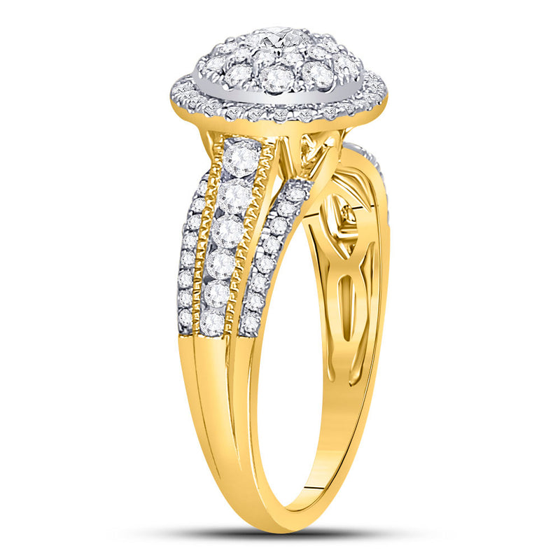 14kt Yellow Gold Round Diamond Solitaire Bridal Wedding Engagement Ring 1 Cttw