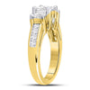 14kt Yellow Gold Princess Diamond 3-stone Bridal Wedding Engagement Ring 2 Cttw