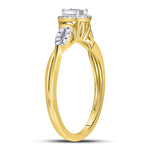 14kt Yellow Gold Princess Diamond Solitaire Bridal Wedding Engagement Ring 1/10 Cttw