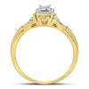 14kt Yellow Gold Princess Diamond Solitaire Bridal Wedding Engagement Ring 1/10 Cttw