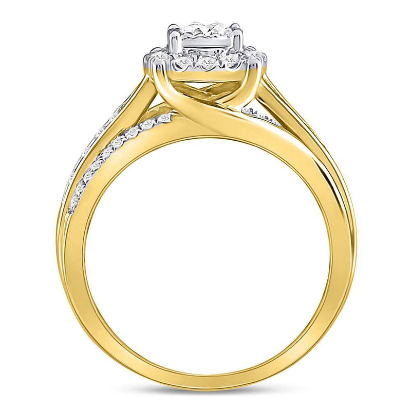 14kt Yellow Gold Round Diamond Solitaire Bridal Wedding Engagement Ring 3/4 Cttw