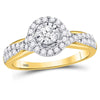 14kt Yellow Gold Round Diamond Solitaire Bridal Wedding Engagement Ring 3/4 Cttw