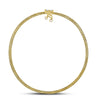 10kt Yellow Gold Womens Round Diamond Music Note Stretch Bangle Bracelet 1/10 Cttw