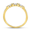 10kt Yellow Gold Womens Round Diamond Bezel Stackable Band Ring 1/4 Cttw