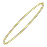 10kt Yellow Gold Mens Round Diamond Cuban Link Chain Necklace 13-1/5 Cttw