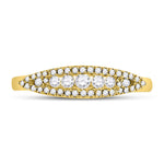 14kt Yellow Gold Womens Round Diamond Fashion Band Ring 3/8 Cttw