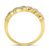 14kt Yellow Gold Womens Round Diamond Anniversary Band Ring 1/2 Cttw