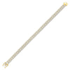 10kt Yellow Gold Mens Round Diamond Cuban Link Bracelet 1-7/8 Cttw