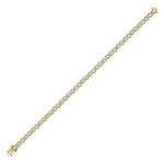 10kt Yellow Gold Mens Round Diamond Cluster Fashion Bracelet 3 Cttw