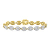 10kt Yellow Gold Mens Round Diamond Gucci Link Fashion Bracelet 5-5/8 Cttw