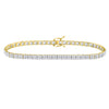 10kt Yellow Gold Mens Round Diamond Studded Link Bracelet 4-5/8 Cttw