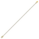 10kt Yellow Gold Mens Round Diamond Studded Tennis Bracelet 8 Cttw