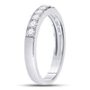 10kt White Gold Womens Round Diamond Single Row Fashion Band Ring 1/2 Cttw