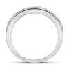 10kt White Gold Womens Round Diamond Single Row Fashion Band Ring 1/2 Cttw