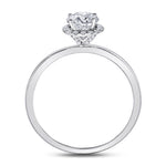 14kt White Gold Round Diamond Solitaire Bridal Wedding Engagement Ring 7/8 Cttw