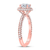 14kt Rose Gold Round Diamond Solitaire Bridal Wedding Engagement Ring 1-5/8 Cttw