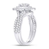 14kt White Gold Marquise Diamond Bridal Wedding Ring Band Set 2 Cttw 