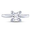 14kt White Gold Womens Princess Diamond Solitaire Bridal Wedding Engagement Ring 1 Cttw