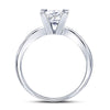 14kt White Gold Womens Princess Diamond Solitaire Bridal Wedding Engagement Ring 1 Cttw