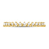 10kt Yellow Gold Womens Round Diamond Stackable Band Ring 1/8 Cttw