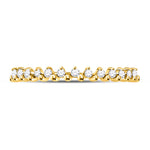 10kt Yellow Gold Womens Round Diamond Stackable Band Ring 1/8 Cttw