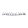 10kt White Gold Womens Round Diamond Stackable Band Ring 1/8 Cttw