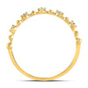 10kt Yellow Gold Womens Round Diamond Bead Dot Stackable Ring 1/20 Cttw