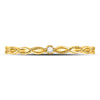 10kt Yellow Gold Womens Round Diamond Stackable Band Ring .01 Cttw