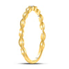 10kt Yellow Gold Womens Round Diamond Stackable Band Ring .01 Cttw