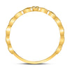 10kt Yellow Gold Womens Round Diamond Stackable Band Ring .01 Cttw