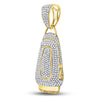 10kt Yellow Gold Mens Round Diamond Barber Clipper Trimmer Charm Pendant 1 Cttw