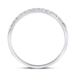 14kt White Gold Mens Machine Set Round Diamond Wedding Band Ring 1/5 Cttw