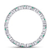 10kt White Gold Womens Round Emerald Diamond Eternity Stackable Band Ring 1/4 Cttw