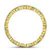 10kt Yellow Gold Womens Round Emerald Diamond Eternity Stackable Band Ring 1/4 Cttw