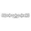 10kt White Gold Womens Round Diamond Stackable Band Ring 1/6 Cttw