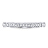 10kt White Gold Womens Round Diamond Stackable Band Ring 1/8 Cttw