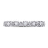 10kt White Gold Womens Round Diamond Stackable Band Ring 1/6 Cttw