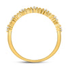 10kt Yellow Gold Womens Round Diamond Stackable Band Ring 1/6 Cttw