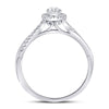 14kt White Gold Pear Diamond Solitaire Bridal Wedding Engagement Ring 1/3 Cttw