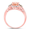 10kt Rose Gold Womens Oval Morganite Fashion Solitaire Ring 2 Cttw