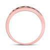 10kt Rose Gold Womens Round Brown Diamond Anniversary Ring 1/4 Cttw