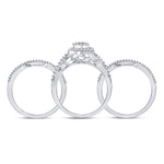 10kt Yellow Gold Round Diamond Bridal Wedding Ring Band Set 1/2 Cttw