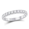 14kt White Gold Round Diamond Bridal Wedding Ring Band Set 3-5/8 Cttw